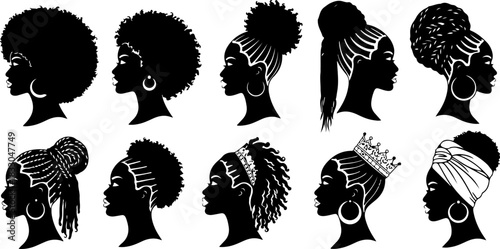 Elegant Afro Silhouette Women Collection Set