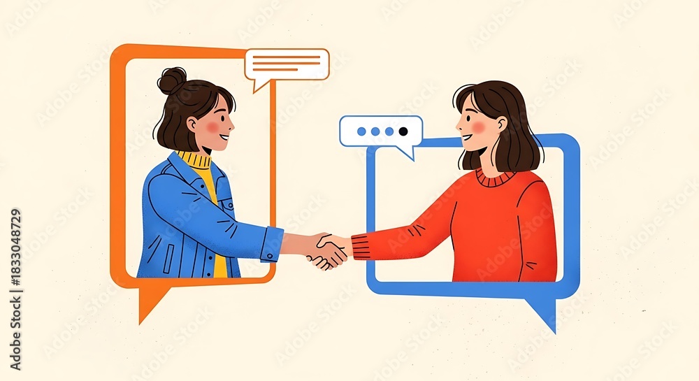 Fototapeta premium Business agreement handshake partnership collaboration deal