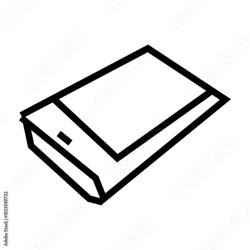 digital tablet pc with blank screen outline icon vector illustration