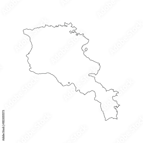 Armenia map bundaries outline vector design