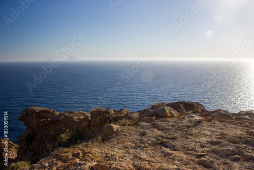 Fototapeta Naklejka Na Ścianę i Meble -  Santorini island - view of Aegean sea