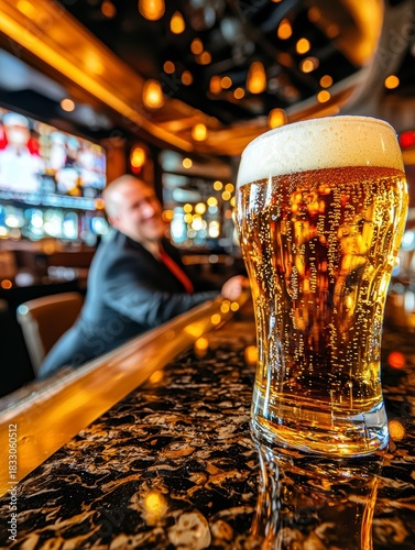 Cheers to good times a refreshing beer experience in a modern bar environment