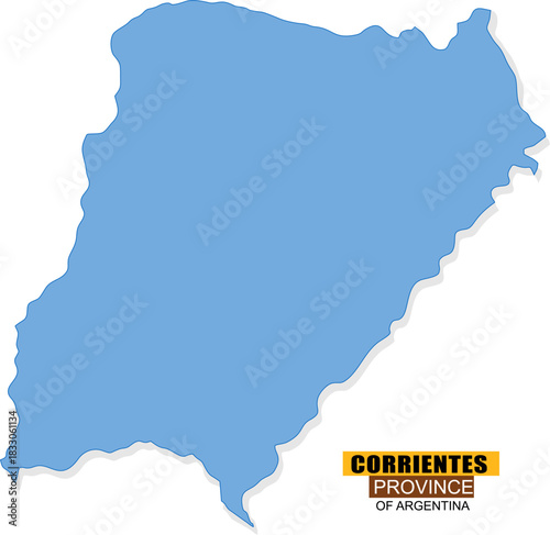 Corrientes Province map of Argentina in state colors