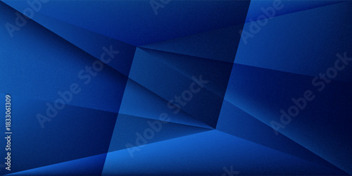 Black dark navy blue silver abstract pattern background. Geometric shape. Line triangle angle fold polygon diamond 3D. Color gradient ombre. eps10