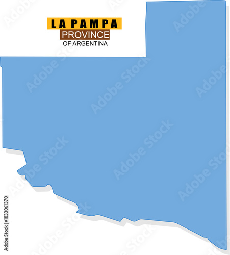 La Pampa Province map of Argentina in state colors