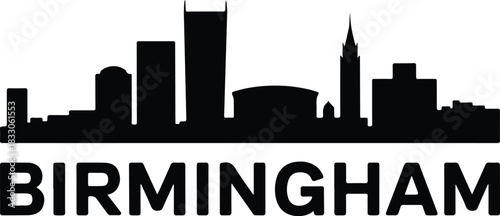Birmingham skyline silhouette cityscape landmark buildings