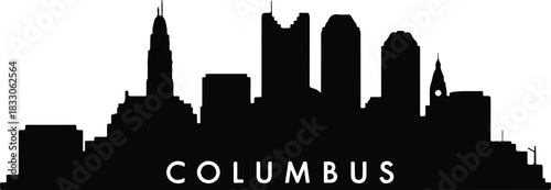 Columbus ohio skyline silhouette