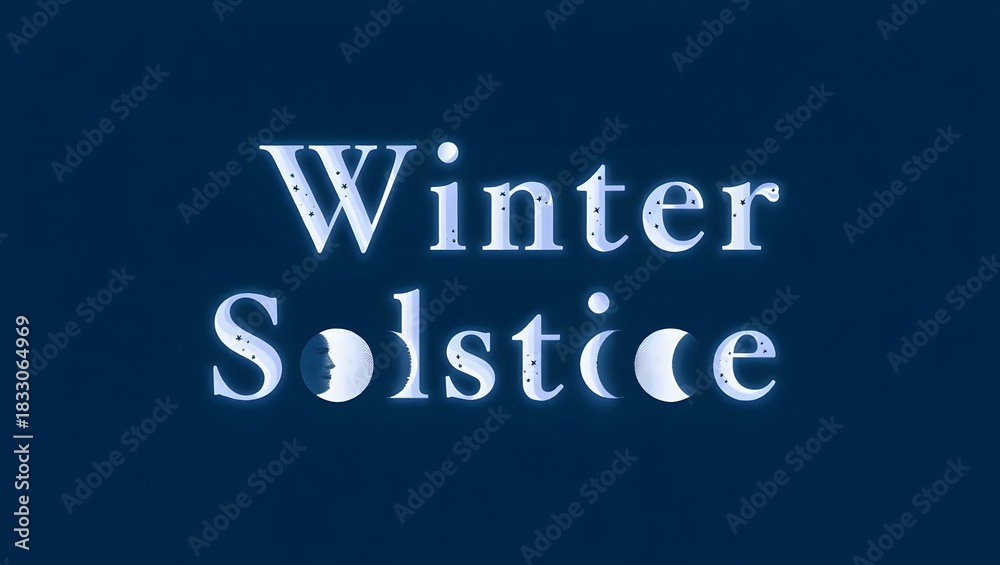 Obraz premium Winter Solstice Night Illustration