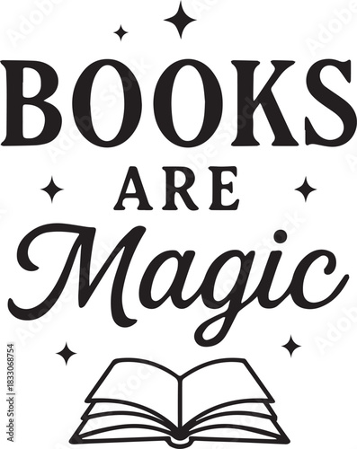 Books are magic text art on the page that inspires literary fantasy.