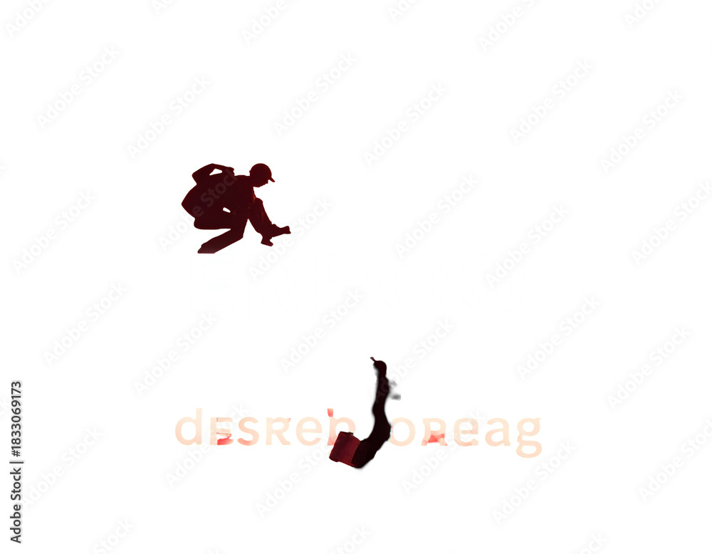 Naklejka premium Corrupted 'ERROO' message with distorted words on black screen