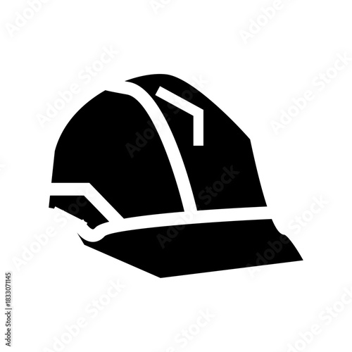 vector illustration of a helmet construction