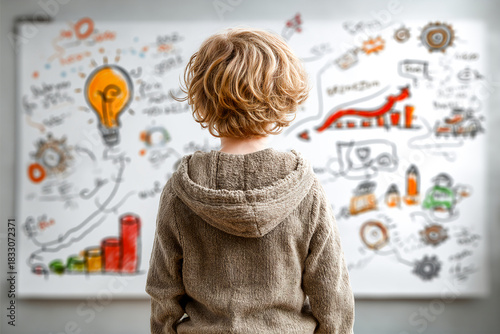 Student visualizing learning milestones in a creative learning environment Generative AI