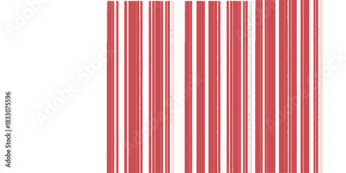 Red and white striped seamless vertical vector pattern for retro wallpaper or fabric backdrop design