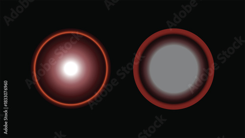 Luminous and Shadowed Spheres Abstract Contrast