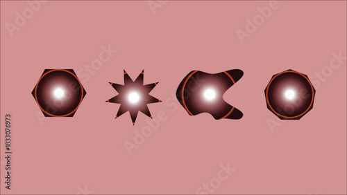 Abstract Shapes and Glowing Light Effects