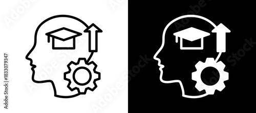 Skill Development whiteblack icon