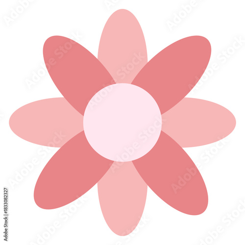 Simple Pink Daisy Flower Vector