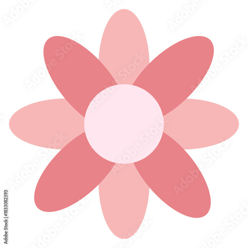 Simple Pink Daisy Flower Vector
