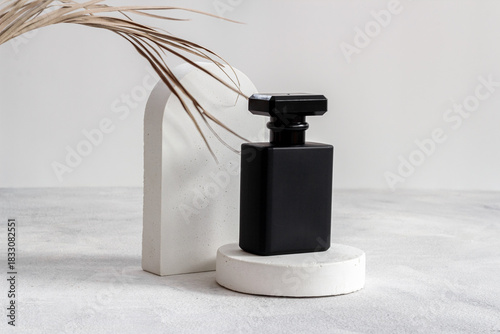 Wallpaper Mural Black man perfume bottle close up. Male fragrance concept Torontodigital.ca