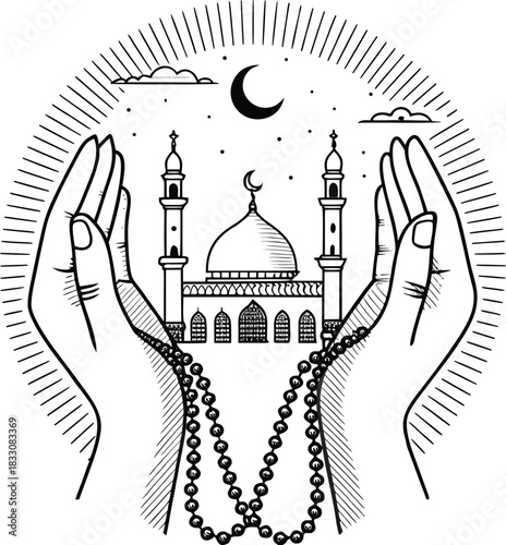 vector illustration of a mosque