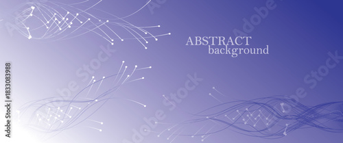 Abstract blue gradient background with flowing white and blue light lines, creating a modern and futuristic design. vector ilustrator.