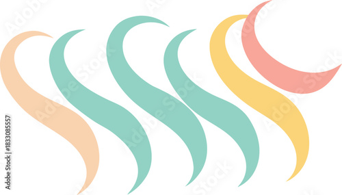 Abstract flowing ribbons vector illustration scalable art for design projects