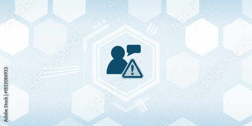 Communication and Chat Warning Vector Header - Online Conversation Error