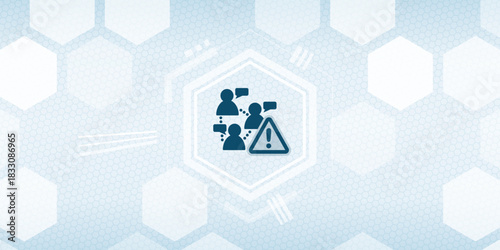 Social Media and Network Warning Vector Header - Online Platform Issue