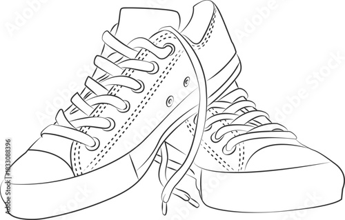 sport shoes isolated on white background vector