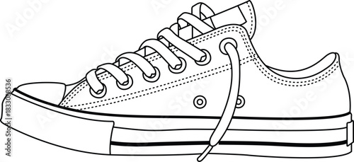 sneakers isolated on white background vector