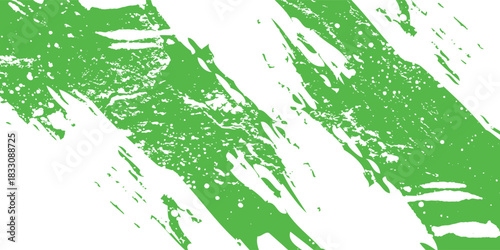 Green paint stroke grunge texture abstract illustration for graphic design backgrounds and artistic projects modern contemporary and textured artwork. vector illustration