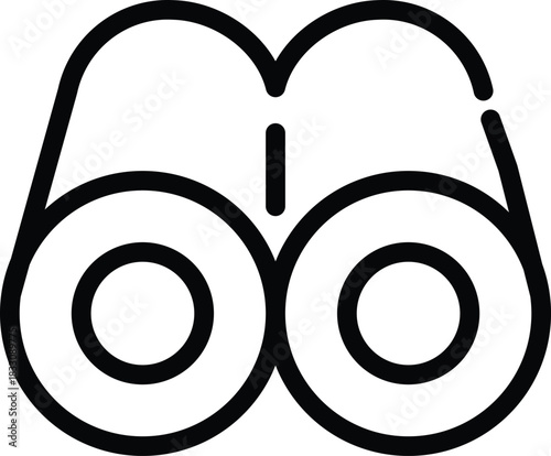 A binoculars vision tool line icon