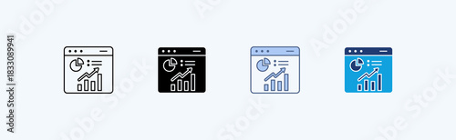 Dashboard Multiple Icon Illustration Vector
