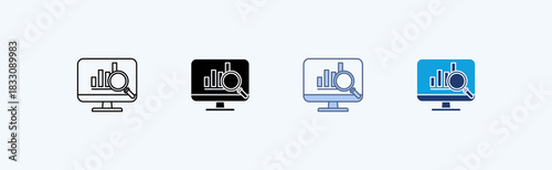 Data Analysis Multiple Icon Illustration Vector