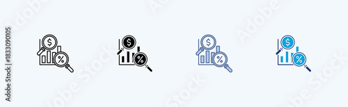 Ebitda Multiple Icon Illustration Vector