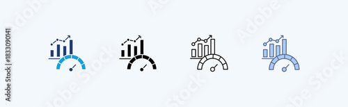 Kpi Multiple Icon Illustration Vector