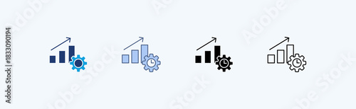 Productivity Multiple Icon Illustration Vector