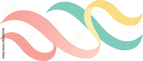 Colorful flowing ribbons vector illustration abstract swirls for design projects scalable eps icon