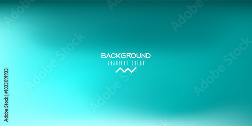 Vibrant Teal Turquoise Gradient Abstract Background Smooth Soft Blur Backdrop. Suit for banner, web, brochure, pamflet and presentation