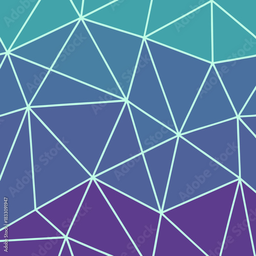 Abstract geometric polygon background with teal to purple gradient