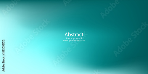 Vibrant Teal Turquoise Gradient Abstract Background Smooth Soft Blur Backdrop. Modern Trendy design in Vector Illustration