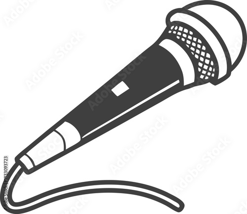 vector microphone vector illustration