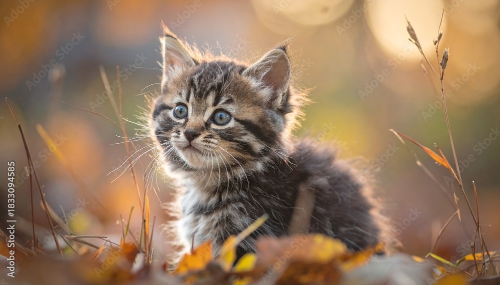 Obraz premium cat on the grass