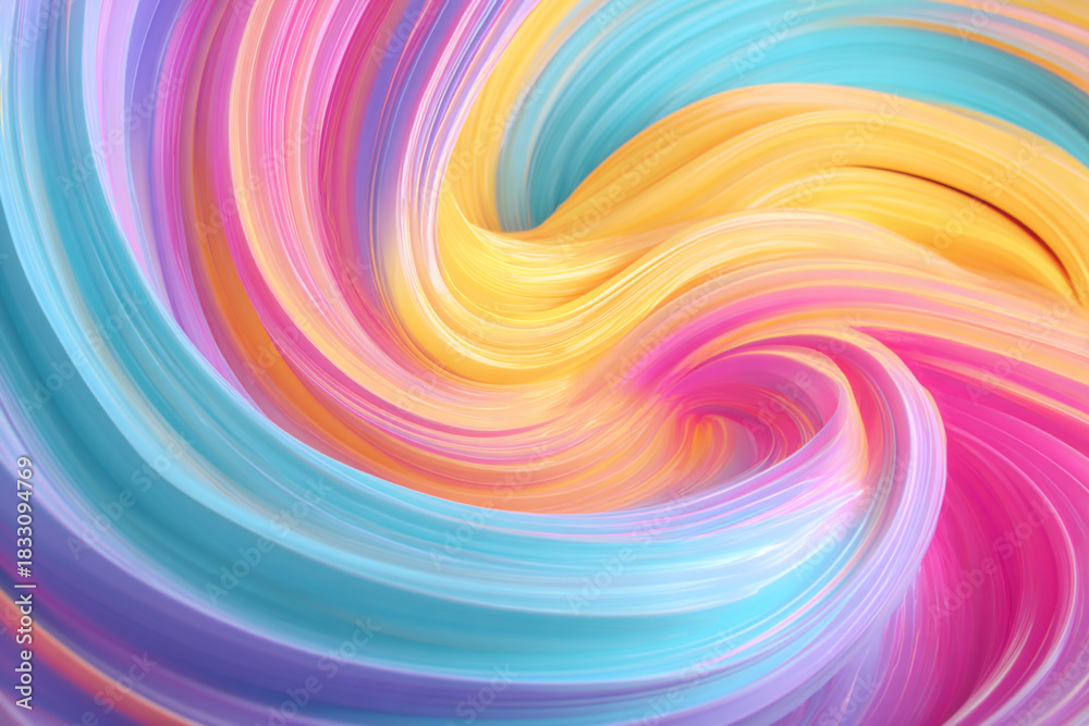 Obraz premium vibrant abstract pastel swirls of color create a soft gradient flow