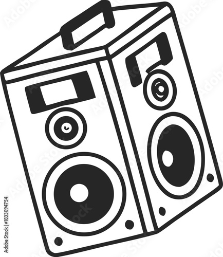 vector illustration of audio speakers