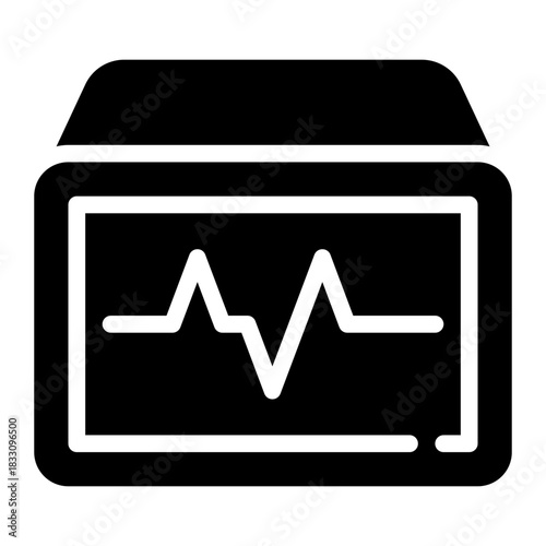 cardiogram glyph icon