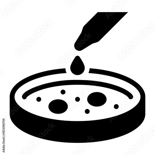 petri dish glyph icon