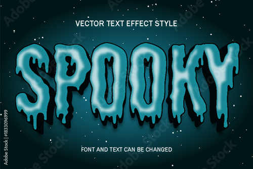 spooky horror creepy typography editable text effect font style template background design