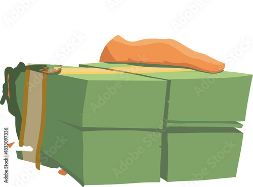 backpack on a mountain