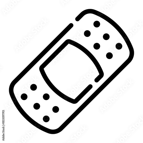 band aid line icon